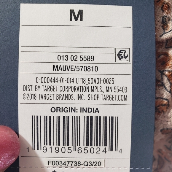 Universal Thread Women's Floral Print Mauve Top - Picture 7 of 9